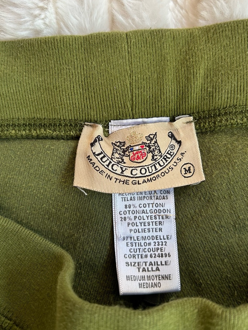 Y2K Vintage Juicy Couture Velour Tracksuit Set Made in USA Green - Picture 10 of 13